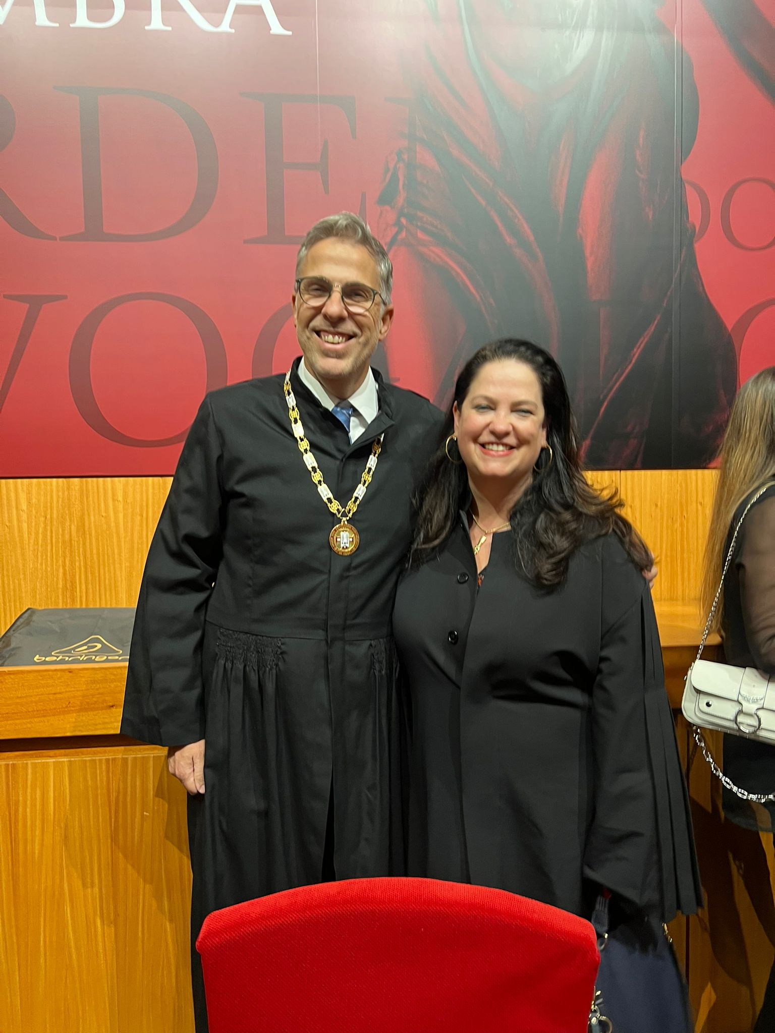 Dra. Michelline Klippert e o Bastonário da Ordem dos Advogados Dr. João Massano